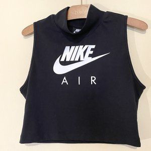 Nike Swoosh Logo Mock Neck Crop Tank Top